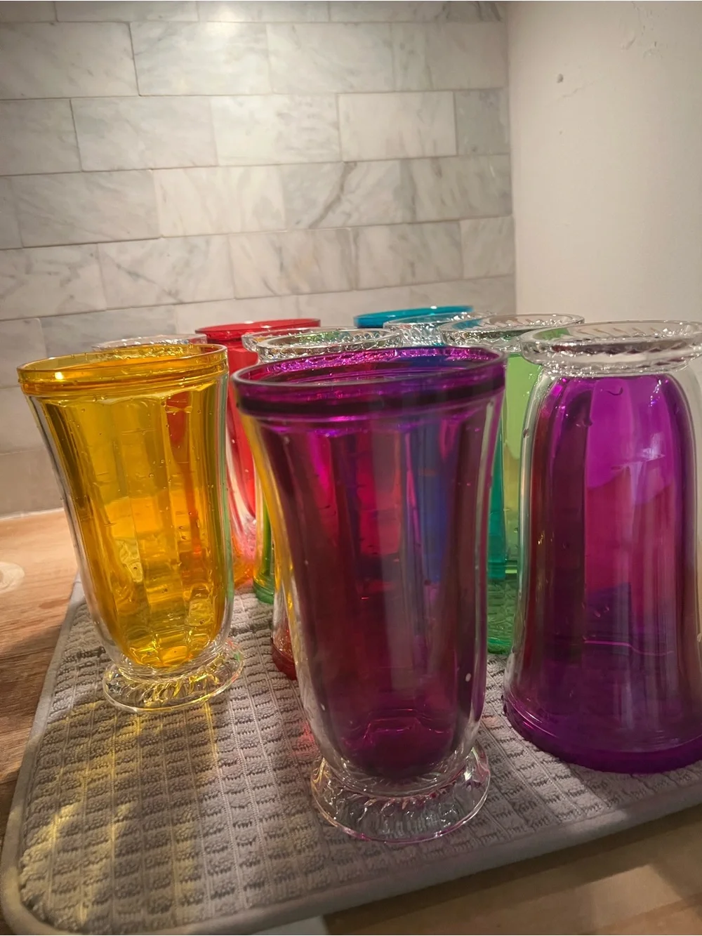 Colorful tumblers shakes Vase Set of 10 - Purple, Yellow, Pink, Green, Blue
